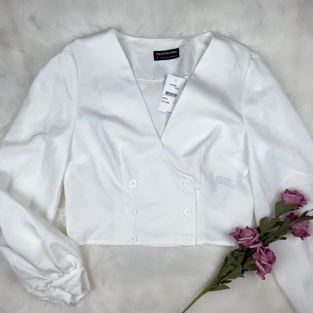 NWT The Fifth Label Circuit Long Sleeve Top Ivory - Picture 2 of 4